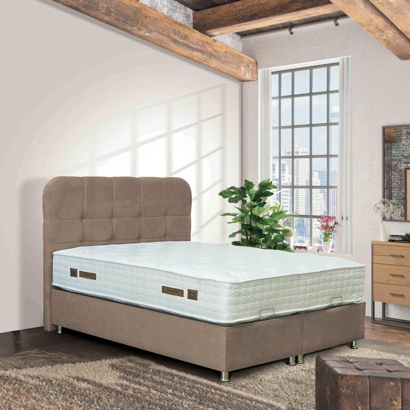 ΚΡΕΒΑΤΙ Fylliana Natalie ΚΑΦΕ ΜΕ ΑΠΟΘ ΧΩΡΟ 212x162x120 ΓΙΑ ΣΤΡΩΜΑ 160x200εκ