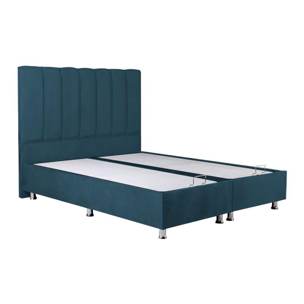 ΚΡΕΒΑΤΙ Elina BLUE RAF ΜΕ ΑΠΟΘΗΚΕΥΤΙΚΟ ΧΩΡΟ 208x162x130εκ ΓΙΑ ΣΤΡΩΜΑ 160x200εκ