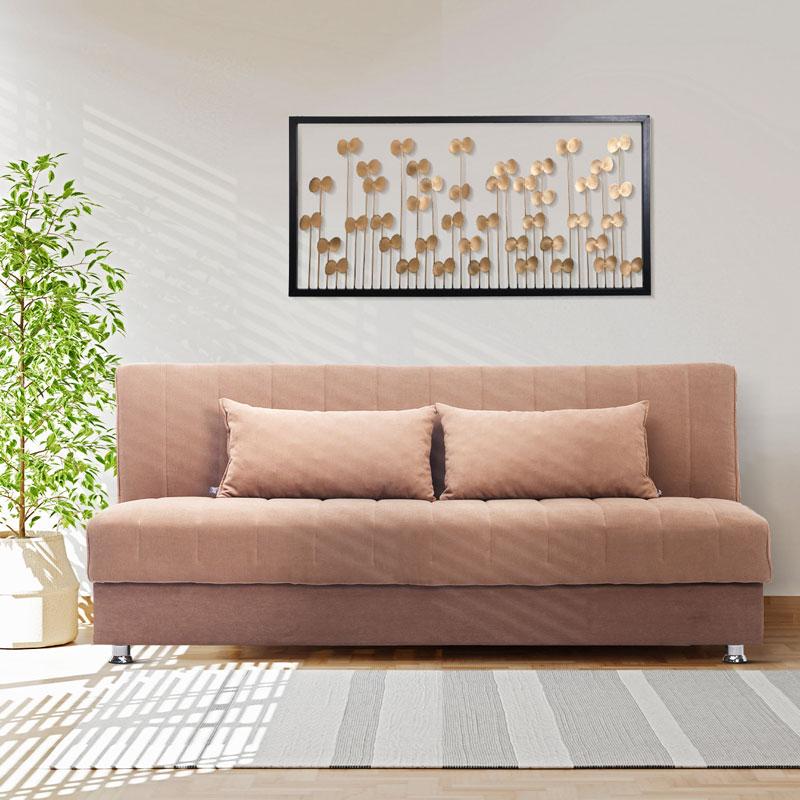 ΚΑΝΑΠΕΣ 3Θ NEW LEON ΚΡΕΒΑΤΙ ΚΑΦΕ/ΚΑΦΕ ΡΙΓΑ 21/20 190*85*83