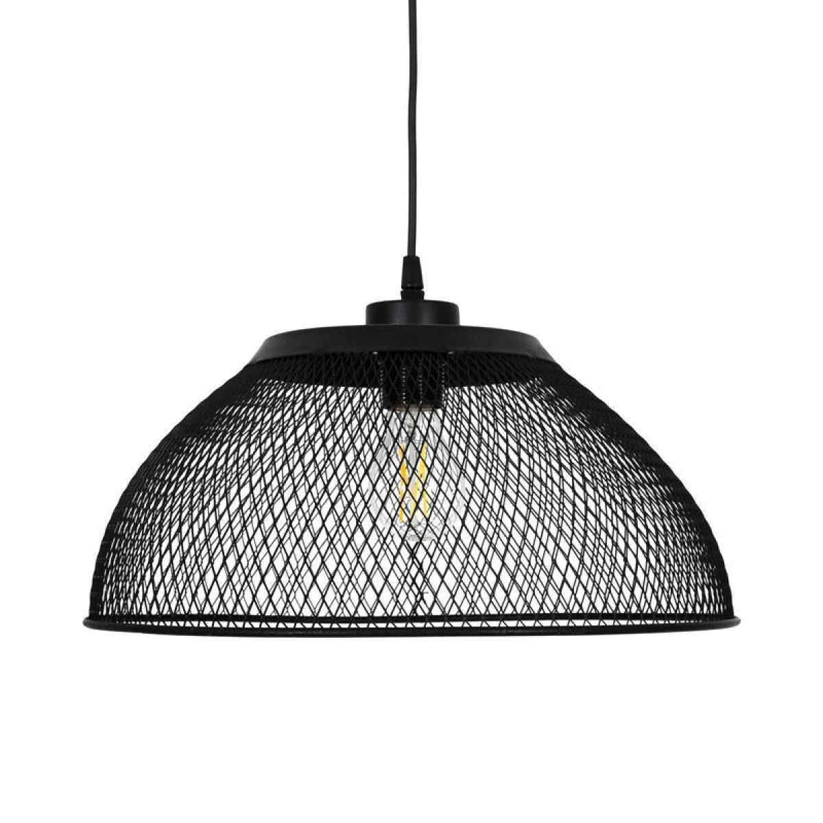 ΜΟΝΟΦΩΤΟ ΜΕΤΑΛΛΙΚΟ ΦΩΤΙΣΤΙΚΟ ΟΡΟΦΗΣ Fylliana ΜΕ ΚΑΠΕΛΟ ΠΛΕΓΜΑ ΜΑΥΡΟ ΧΡΩΜΑ 35x20εκ Ε27