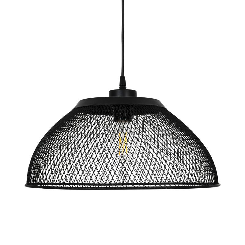 ΜΟΝΟΦΩΤΟ ΜΕΤΑΛΛΙΚΟ ΦΩΤΙΣΤΙΚΟ ΟΡΟΦΗΣ Fylliana ΜΕ ΚΑΠΕΛΟ ΠΛΕΓΜΑ ΜΑΥΡΟ ΧΡΩΜΑ 35x20εκ Ε27