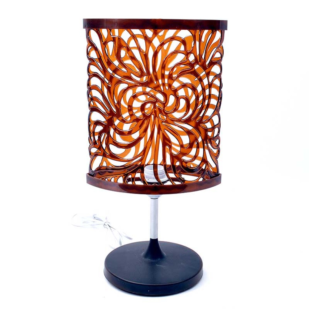 ΕΠΙΤΡΑΠΕΖΙΑ ΛΑΜΠΑ ΣΤΡΟΓΓΥΛΗ DECOLIGHT ΚΑΦΕ 30*55*77