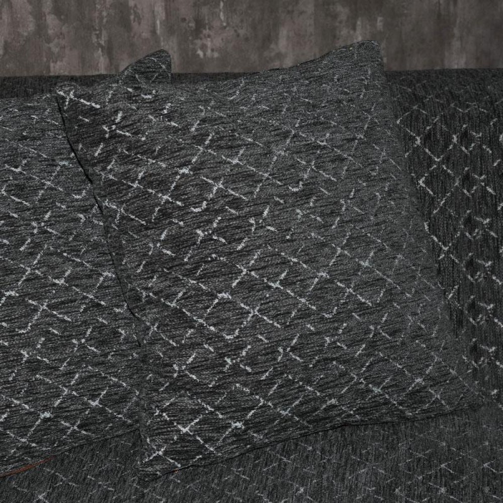 ΔΙΑΚΟΣΜΗΤΙΚΟ ΜΑΞΙΛΑΡΙ Fylliana "Cross" ΣΚΟΥΡΟ ΓΚΡΙ 42x42 sls