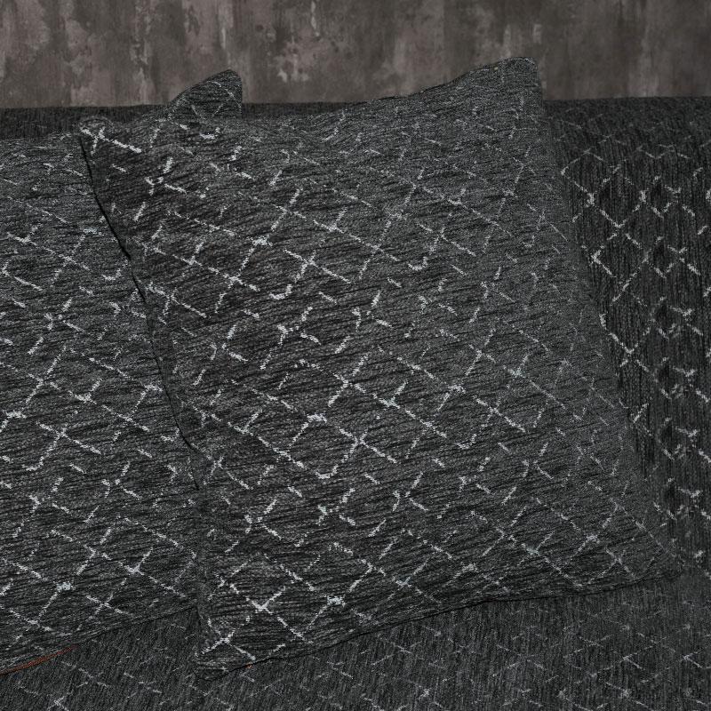 ΔΙΑΚΟΣΜΗΤΙΚΟ ΜΑΞΙΛΑΡΙ Fylliana "Cross" ΣΚΟΥΡΟ ΓΚΡΙ 42x42 sls
