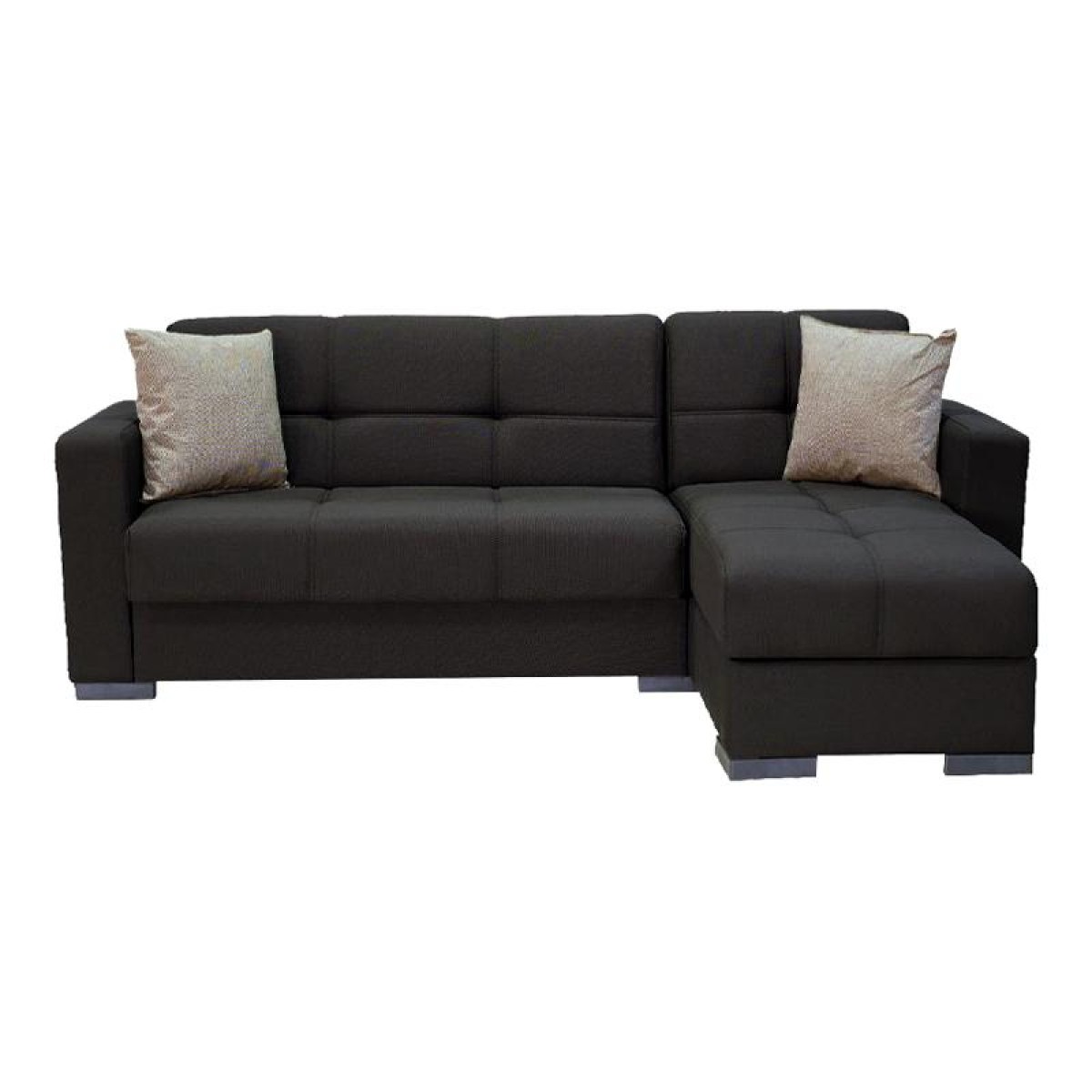 ΓΩΝΙΑΚΟΣ ΚΑΝΑΠΕΣ Fylliana Avignon ΣΚΟΥΡΟ ΚΑΦΕ-ΜΠΕΖ 212*145εκ