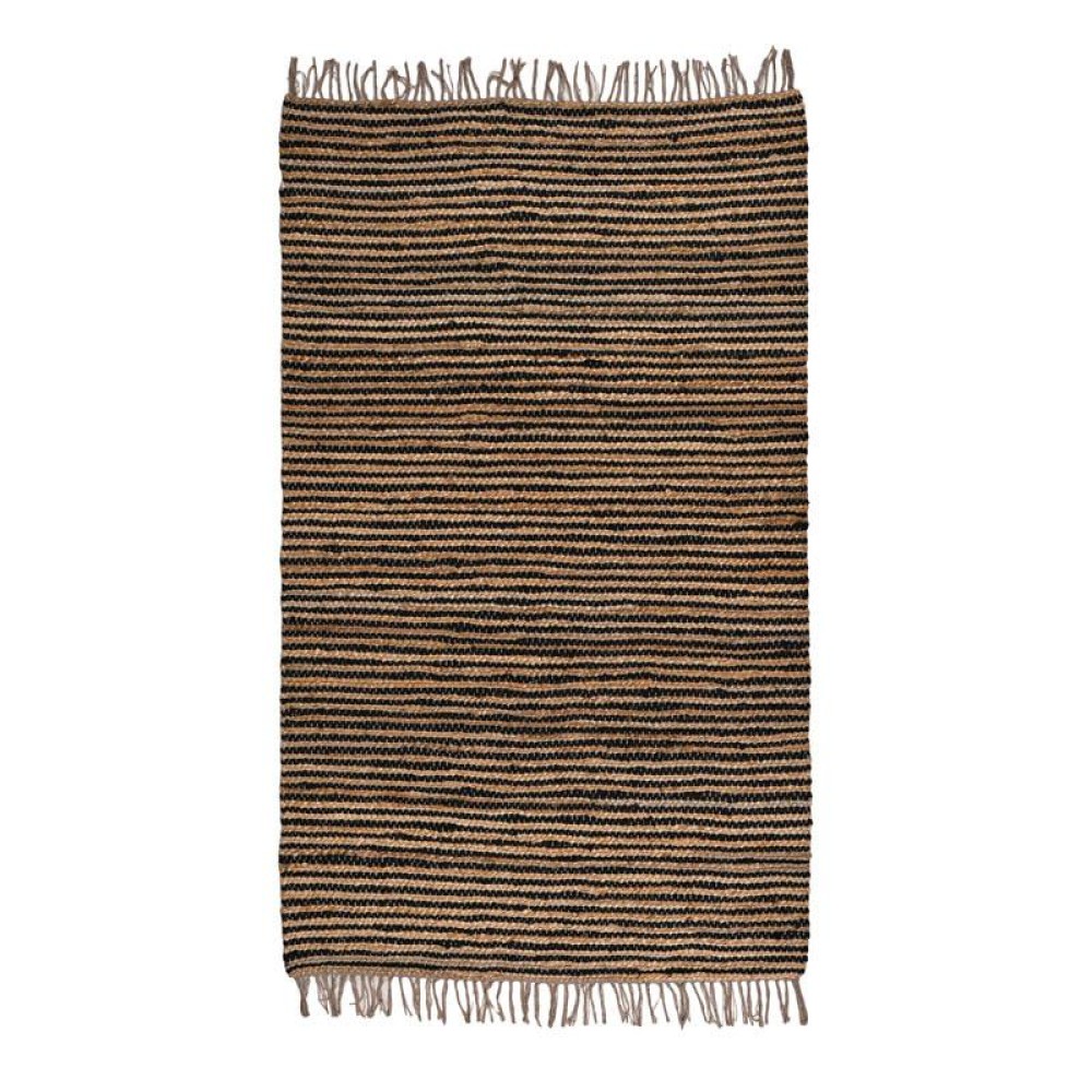 ΧΑΛΙ Fylliana Jute ΜΑΥΡΟ-ΚΑΦΕ ΧΡΩΜΑ 140x200εκ
