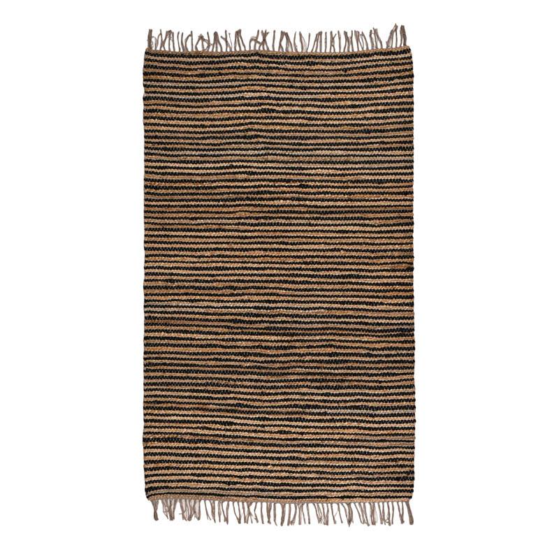 ΧΑΛΙ Fylliana Jute ΜΑΥΡΟ-ΚΑΦΕ ΧΡΩΜΑ 140x200εκ