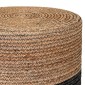 ΣΤΡΟΓΓΥΛΟ ΠΟΥΦ Fylliana Jute ΜΑΥΡΟ-ΚΑΦΕ ΧΡΩΜΑ 45x35εκ