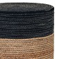 ΣΤΡΟΓΓΥΛΟ ΠΟΥΦ Fylliana Jute ΜΑΥΡΟ-ΚΑΦΕ ΧΡΩΜΑ 45x35εκ