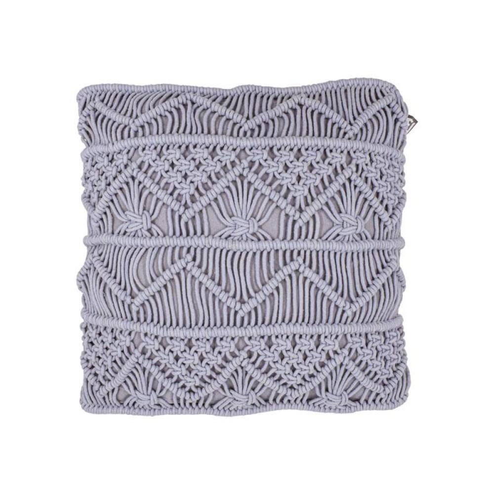 ΔΙΑΚΟΣΜΗΤΙΚΟ ΜΑΞΙΛΑΡΙ ΜΑΚΡΑΜΕ ΑΝΟΙΧΤΟ ΓΚΡΙ ΧΡΩΜΑ 40x40εκ