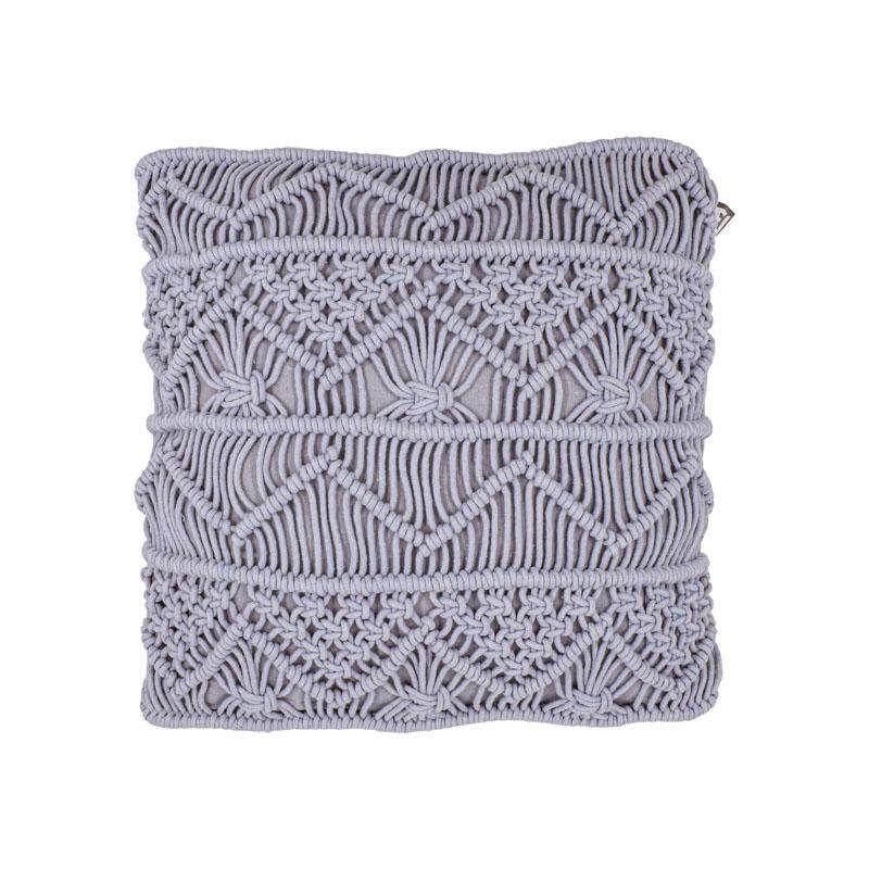 ΔΙΑΚΟΣΜΗΤΙΚΟ ΜΑΞΙΛΑΡΙ ΜΑΚΡΑΜΕ ΑΝΟΙΧΤΟ ΓΚΡΙ ΧΡΩΜΑ 40x40εκ