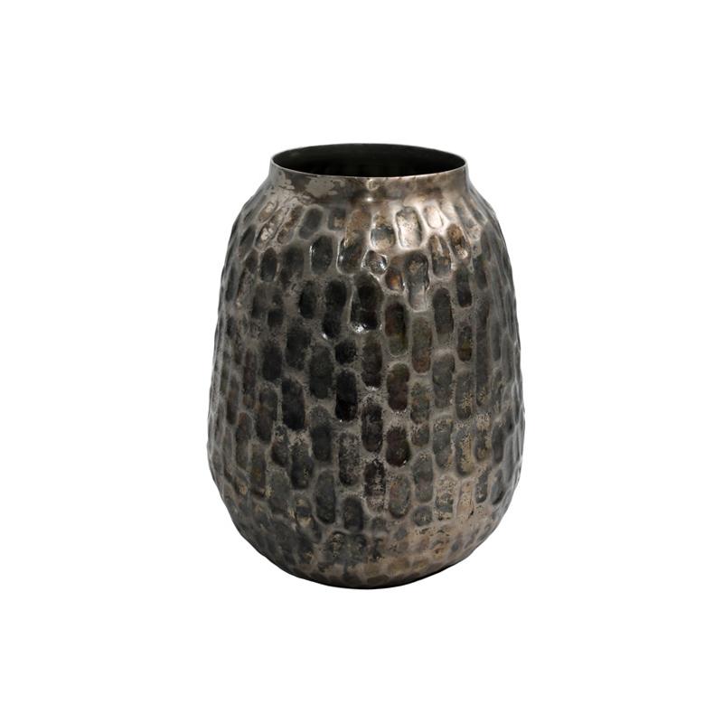 ΜΕΤΑΛΛΙΚΟ ΔΙΑΚΟΣΜΗΤΙΚΟ ΒΑΖΟ Fylliana FL1700 ΑΝΤΙΚΕ ΑΣΗΜΙ ΧΡΩΜΑ 23x27εκ