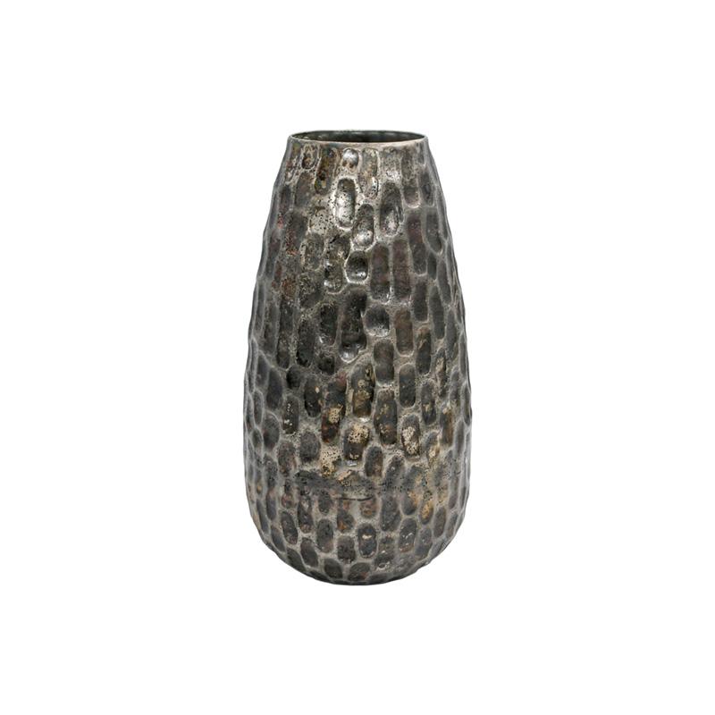 ΜΕΤΑΛΛΙΚΟ ΔΙΑΚΟΣΜΗΤΙΚΟ ΒΑΖΟ Fylliana FL1110 ΑΝΤΙΚΕ ΑΣΗΜΙ ΧΡΩΜΑ 19x30εκ