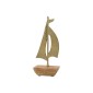 ΔΙΑΚΟΣΜΗΤΙΚΟ ΑΛΟΥΜΙΝΙΟΥ Fylliana Boat 1827 ΜΕ ΞΥΛΙΝΗ ΒΑΣH ΧΡΥΣΟ ΧΡΩΜΑ 15x5x35εκ