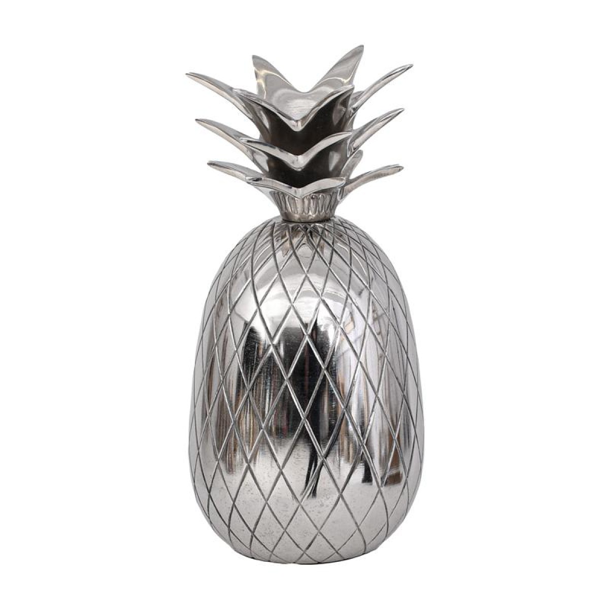 ΜΕΤΑΛΛΙΚΟ ΔΙΑΚΟΣΜΗΤΙΚΟ Fylliana Pineapple ΝΙΚΕΛ ΧΡΩΜΑ 10x10x21εκ