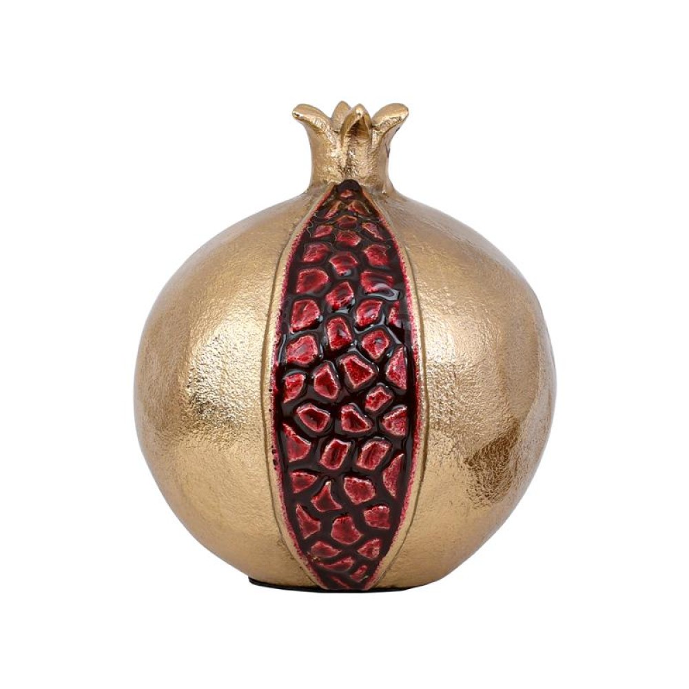 ΜΕΤΑΛΛΙΚΟ ΔΙΑΚΟΣΜΗΤΙΚΟ Fylliana Pomegranate ΧΡΥΣΟ-ΚΟΚΚΙΝΟ ΧΡΩΜΑ 12x13εκ