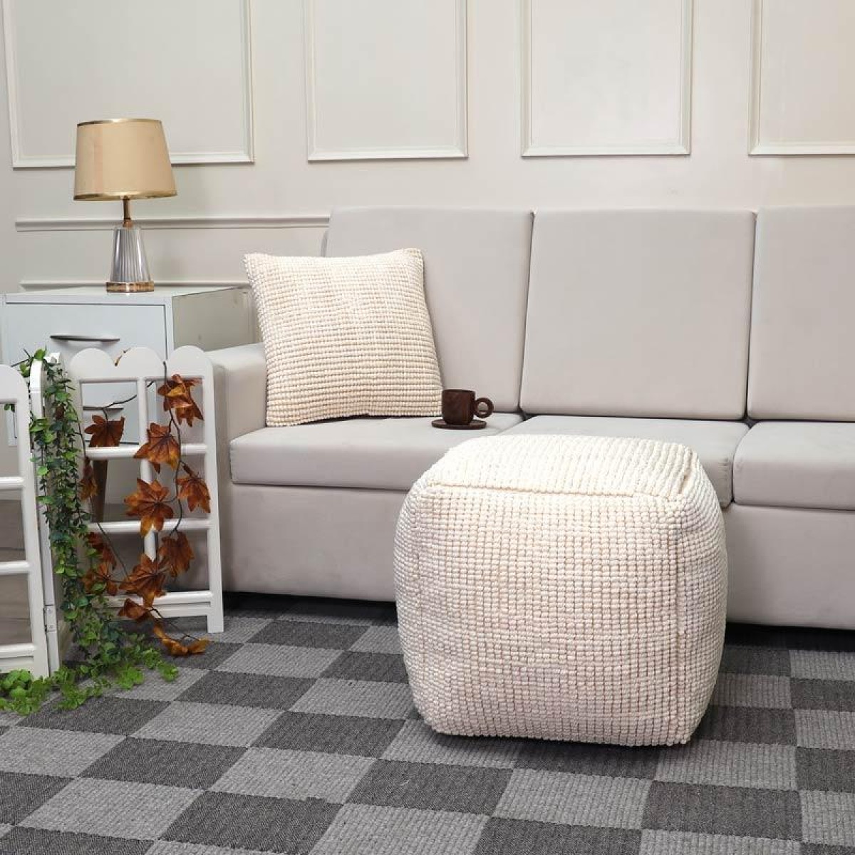 ΔΙΑΚΟΣΜΗΤΙΚΟ ΜΑΞΙΛΑΡΙ Fylliana FL822 IVORY ΧΡΩΜΑ 45x5x45εκ