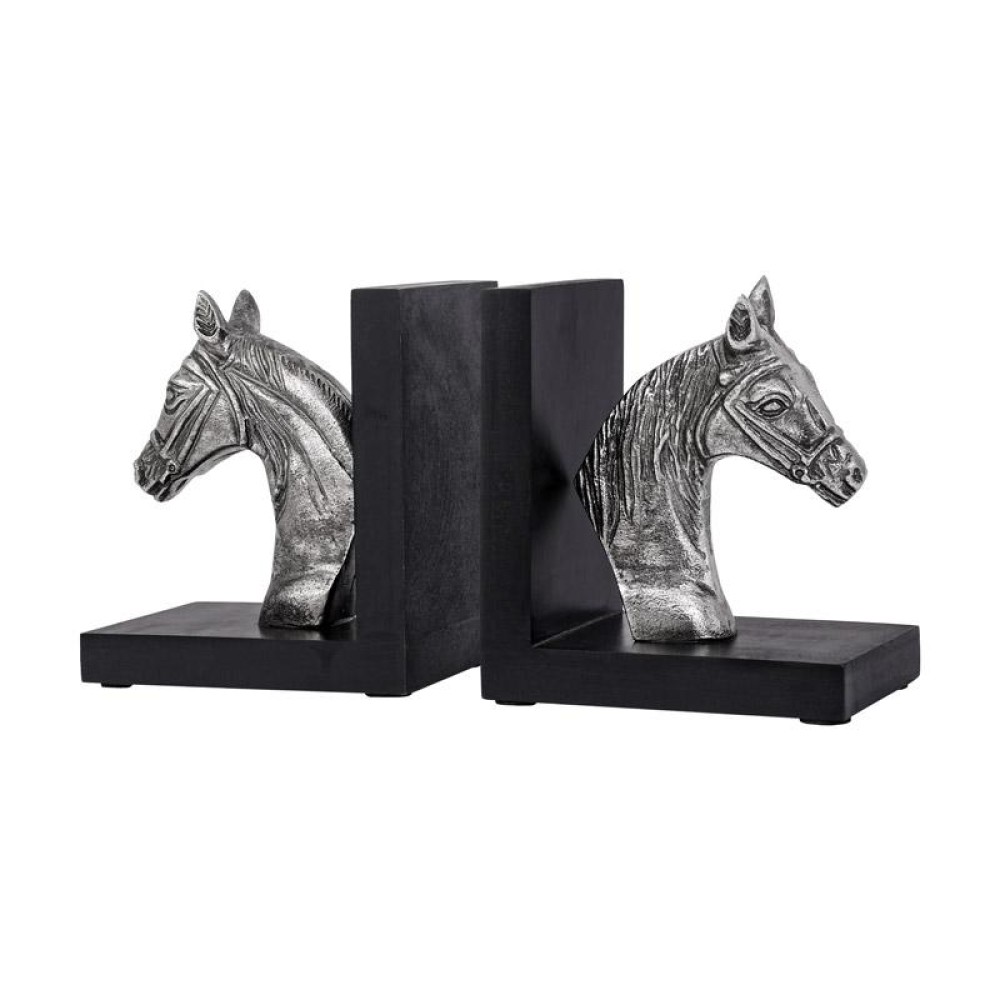 ΣΕΤ 2 ΒΙΒΛΙΟΣΤΑΤΕΣ ΜΕΤΑΛΛΙΚΟΙ "ΑΛΟΓΟ" Fylliana FL76893 ΑΣΗΜΙ ΑΝΤΙΚΕ ΧΡΩΜΑ 25x10x15εκ