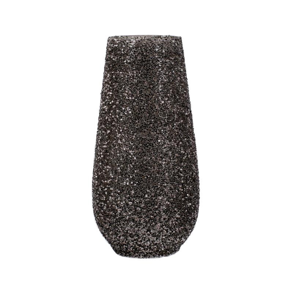 ΓΥΑΛΙΝΟ ΕΠΙΤΡΑΠΕΖΙΟ ΒΑΖΟ Fylliana Mosaic ΓΚΡΙ ΧΡΩΜΑ 18x36εκ