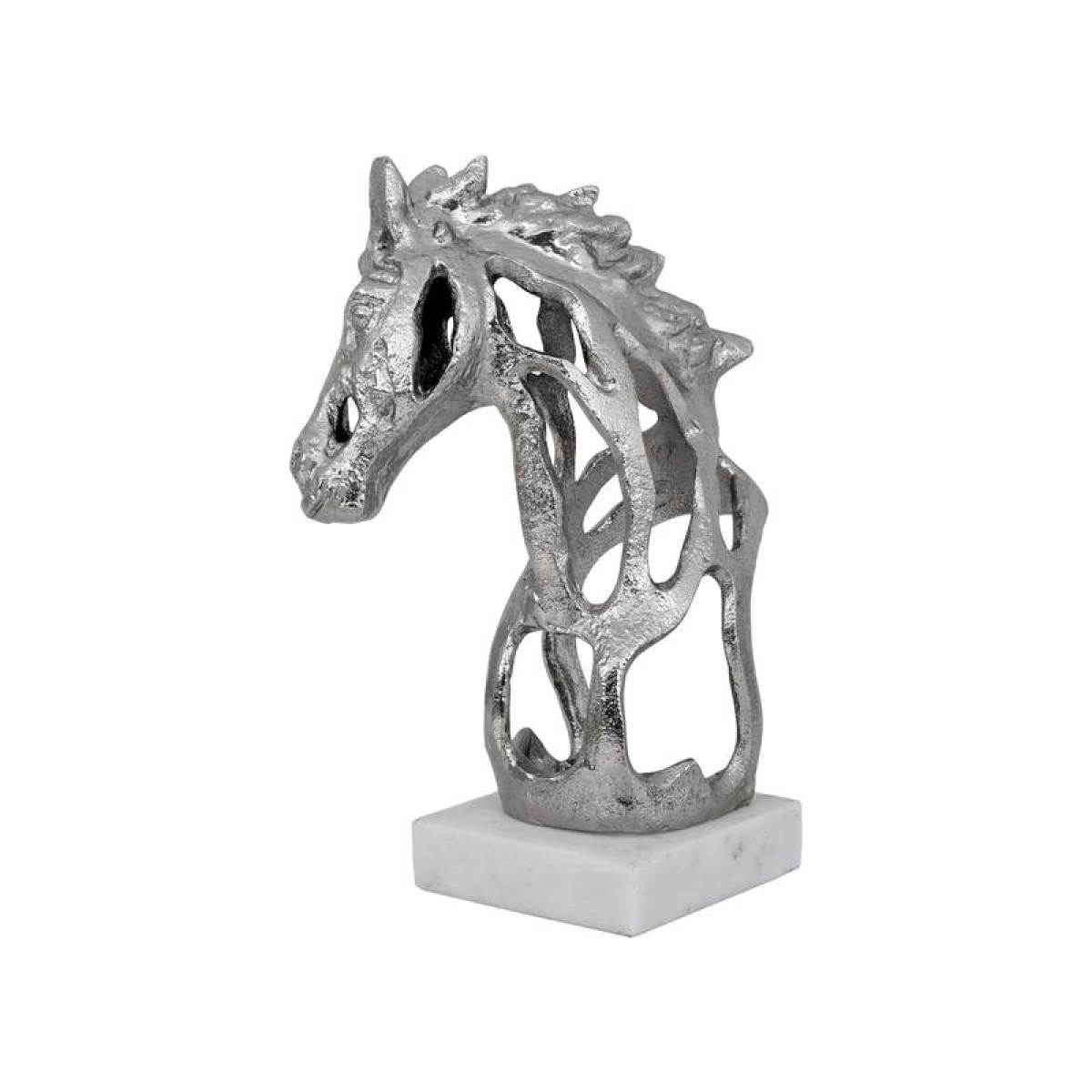 ΕΠΙΤΡΑΠΕΖΙΑ ΔΙΑΚΟΣΜΗΤΙΚΗ ΦΙΓΟΥΡΑ Fylliana Horse ΝΙΚΕΛ ΧΡΩΜΑ 18x14x26εκ