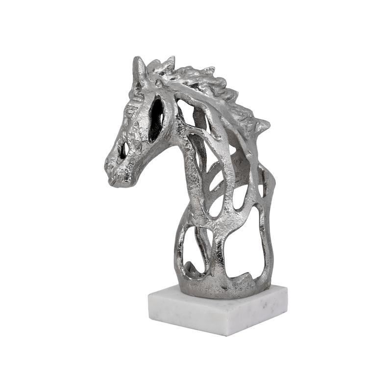 ΕΠΙΤΡΑΠΕΖΙΑ ΔΙΑΚΟΣΜΗΤΙΚΗ ΦΙΓΟΥΡΑ Fylliana Horse ΝΙΚΕΛ ΧΡΩΜΑ 18x14x26εκ