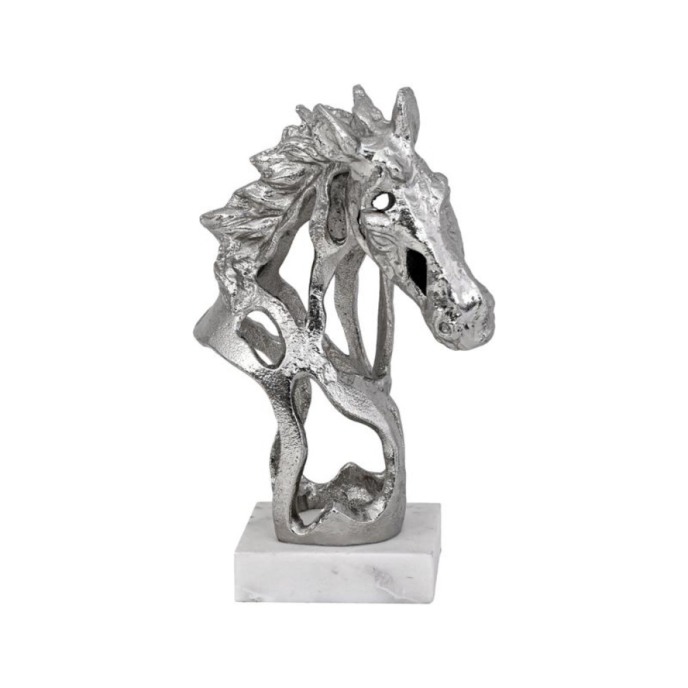 ΕΠΙΤΡΑΠΕΖΙΑ ΔΙΑΚΟΣΜΗΤΙΚΗ ΦΙΓΟΥΡΑ Fylliana Horse ΝΙΚΕΛ ΧΡΩΜΑ 18x14x26εκ