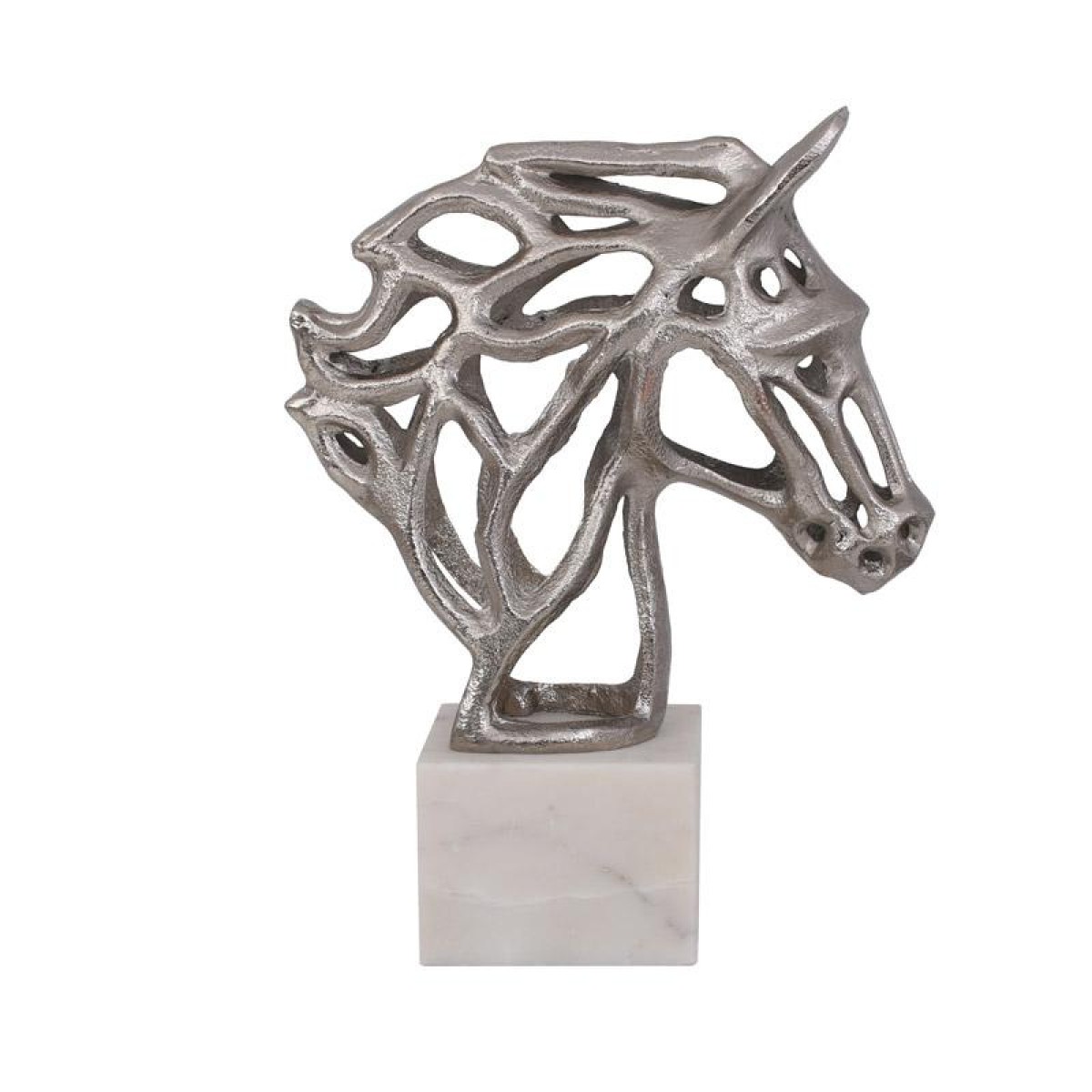 ΕΠΙΤΡΑΠΕΖΙΑ ΔΙΑΚΟΣΜΗΤΙΚΗ ΦΙΓΟΥΡΑ Fylliana Horse ΝΙΚΕΛ ΧΡΩΜΑ 24x10x30εκ