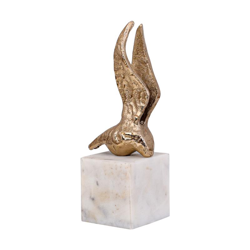 ΕΠΙΤΡΑΠΕΖΙΑ ΔΙΑΚΟΣΜΗΤΙΚΗ ΦΙΓΟΥΡΑ Fylliana Bird ΑΝΤΙΚΕ ΧΡΥΣΟ ΧΡΩΜΑ 8x6x20εκ