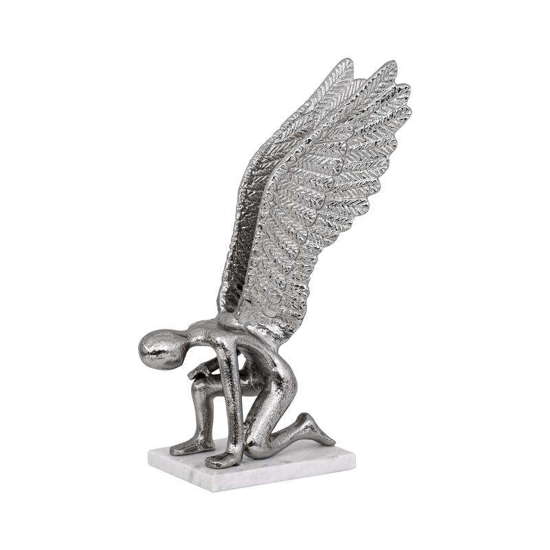 ΕΠΙΤΡΑΠΕΖΙΑ ΔΙΑΚΟΣΜΗΤΙΚΗ ΦΙΓΟΥΡΑ Fylliana Angel ΝΙΚΕΛ ΧΡΩΜΑ 19x16x33εκ