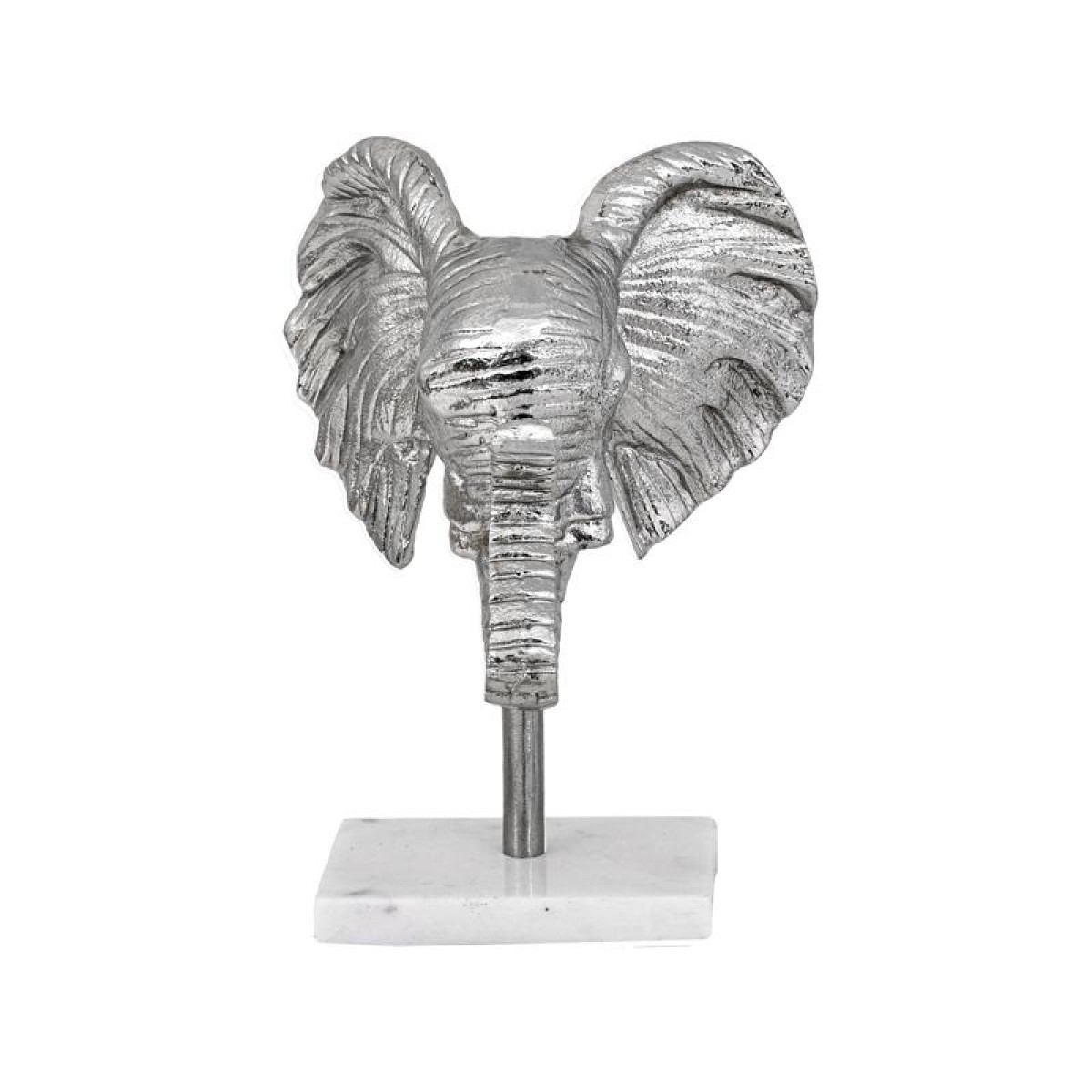 ΕΠΙΤΡΑΠΕΖΙΑ ΔΙΑΚΟΣΜΗΤΙΚΗ ΦΙΓΟΥΡΑ Fylliana Elephant Head ΝΙΚΕΛ ΧΡΩΜΑ 17x14x24εκ