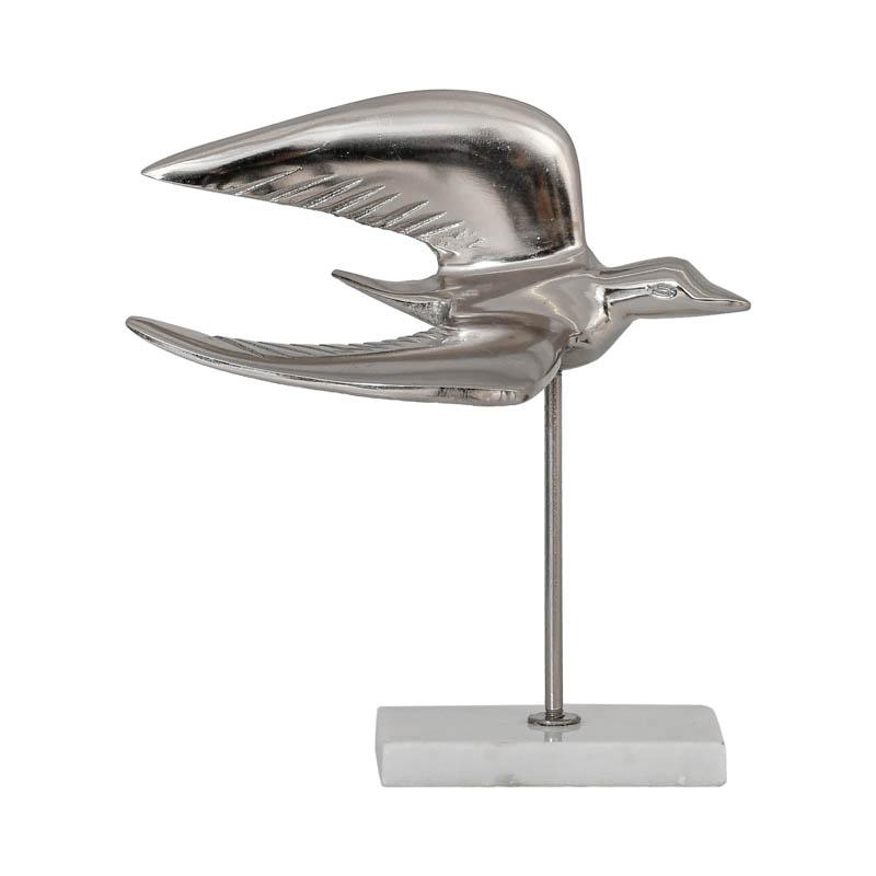 ΕΠΙΤΡΑΠΕΖΙΑ ΔΙΑΚΟΣΜΗΤΙΚΗ ΦΙΓΟΥΡΑ Fylliana Bird ΝΙΚΕΛ ΧΡΩΜΑ 19x12x20εκ