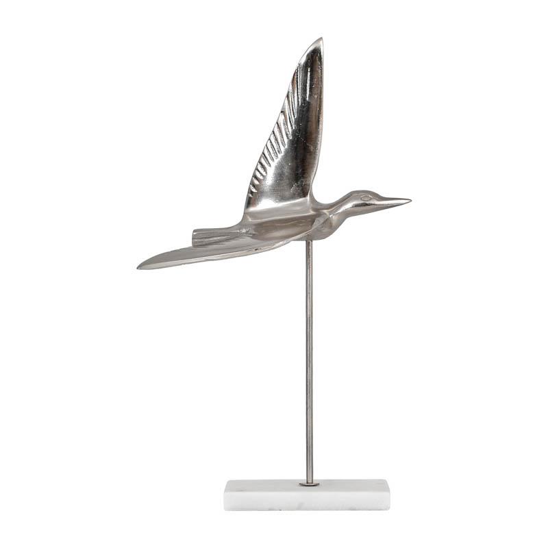 ΕΠΙΤΡΑΠΕΖΙΑ ΔΙΑΚΟΣΜΗΤΙΚΗ ΦΙΓΟΥΡΑ Fylliana Bird ΝΙΚΕΛ ΧΡΩΜΑ 20x9x36εκ