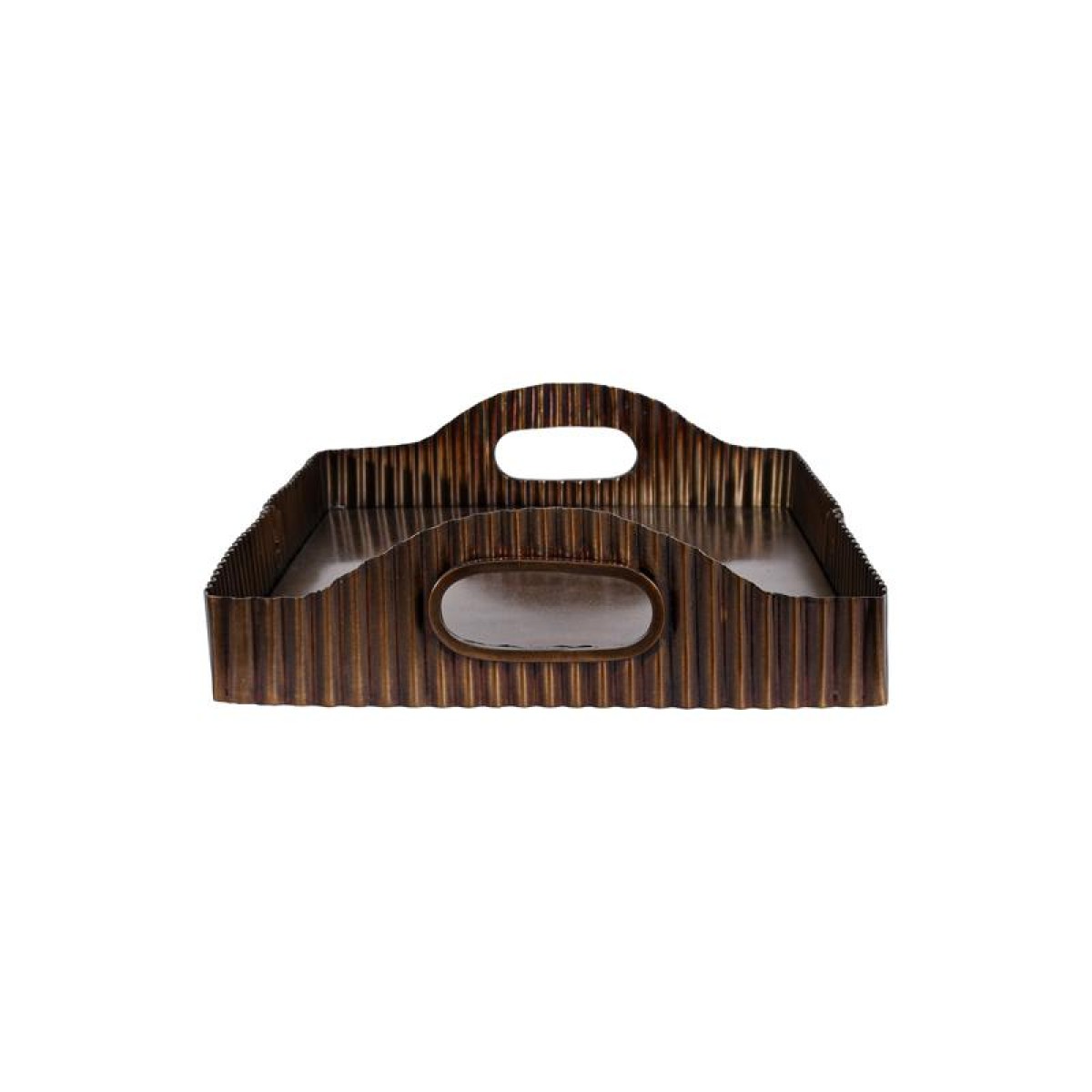 ΜΕΤΑΛΛΙΚΟΣ ΟΡΘΟΓΩΝΙΟΣ ΔΙΣΚΟΣ Fylliana FL25191 ΜΠΡΟΝΖΕ ΧΡΩΜΑ 36x26x8εκ