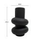 ΕΠΙΤΡΑΠΕΖΙΟ ΚΕΡΑΜΙΚΟ ΔΙΑΚΟΣΜΗΤΙΚΟ ROOK HM4627.02 ΜΑΥΡΟ ΜΑΤ Φ16x25,5Υεκ