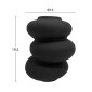 ΕΠΙΤΡΑΠΕΖΙΟ ΚΕΡΑΜΙΚΟ ΔΙΑΚΟΣΜΗΤΙΚΟ ROOK HM4628.02 ΜΑΥΡΟ ΜΑΤ Φ14x19Υεκ