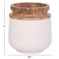 ΔΙΑΚΟΣΜΗΤΙΚΟ ΒΑΖΟ ΔΑΠΕΔΟΥ LINTER HM4662.02L FIBER CEMENT ΛΕΥΚΟ--ΞΥΛΟ ΤΕΑΚ Φ41x47Υεκ.