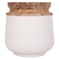 ΔΙΑΚΟΣΜΗΤΙΚΟ ΒΑΖΟ ΔΑΠΕΔΟΥ LINTER HM4662.02L FIBER CEMENT ΛΕΥΚΟ--ΞΥΛΟ ΤΕΑΚ Φ41x47Υεκ.