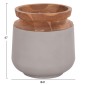 ΔΙΑΚΟΣΜΗΤΙΚΟ ΒΑΖΟ ΔΑΠΕΔΟΥ LINTER HM4662.03L FIBER CEMENT ΓΚΡΙ--ΞΥΛΟ ΤΕΑΚ Φ41x47Υ