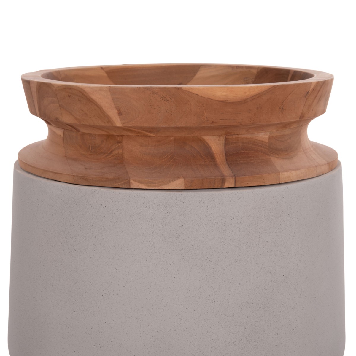 ΔΙΑΚΟΣΜΗΤΙΚΟ ΒΑΖΟ ΔΑΠΕΔΟΥ LINTER HM4662.03L FIBER CEMENT ΓΚΡΙ--ΞΥΛΟ ΤΕΑΚ Φ41x47Υ