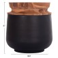 ΔΙΑΚΟΣΜΗΤΙΚΟ ΒΑΖΟ ΔΑΠΕΔΟΥ LINTER HM4662.01L FIBER CEMENT ΜΑΥΡΟ--ΞΥΛΟ ΤΕΑΚ Φ41x47Υεκ.