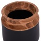 ΔΙΑΚΟΣΜΗΤΙΚΟ ΒΑΖΟ ΔΑΠΕΔΟΥ LINTER HM4662.01L FIBER CEMENT ΜΑΥΡΟ--ΞΥΛΟ ΤΕΑΚ Φ41x47Υεκ.