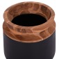 ΔΙΑΚΟΣΜΗΤΙΚΟ ΒΑΖΟ ΔΑΠΕΔΟΥ LINTER HM4662.01L FIBER CEMENT ΜΑΥΡΟ--ΞΥΛΟ ΤΕΑΚ Φ41x47Υεκ.