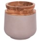 ΔΙΑΚΟΣΜΗΤΙΚΟ ΒΑΖΟ ΔΑΠΕΔΟΥ LINTER HM4662.05L FIBER CEMENT ΓΚΡΙ ΜΑΤ--ΞΥΛΟ ΤΕΑΚ Φ41x47Υεκ