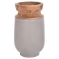ΔΙΑΚΟΣΜΗΤΙΚΟ ΒΑΖΟ ΔΑΠΕΔΟΥ LINTER HM4662.03S FIBER CEMENT ΓΚΡΙ--ΞΥΛΟ ΤΕΑΚ Φ34x60Υεκ.
