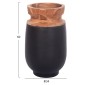 ΔΙΑΚΟΣΜΗΤΙΚΟ ΒΑΖΟ ΔΑΠΕΔΟΥ LINTER HM4662.01S FIBER CEMENT ΜΑΥΡΟ--ΞΥΛΟ ΤΕΑΚ Φ34x60Υεκ.