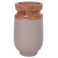 ΔΙΑΚΟΣΜΗΤΙΚΟ ΒΑΖΟ ΔΑΠΕΔΟΥ LINTER HM4662.05S FIBER CEMENT ΓΚΡΙ ΜΑΤ--ΞΥΛΟ ΤΕΑΚ Φ34x60Υεκ
