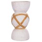 ΔΙΑΚΟΣΜΗΤΙΚΟ ΒΑΖΟ ΔΑΠΕΔΟΥ MAYNARD HM4672.02L FIBER CEMENT ΛΕΥΚΟ--RATTAN Φ32x62.5Υεκ.