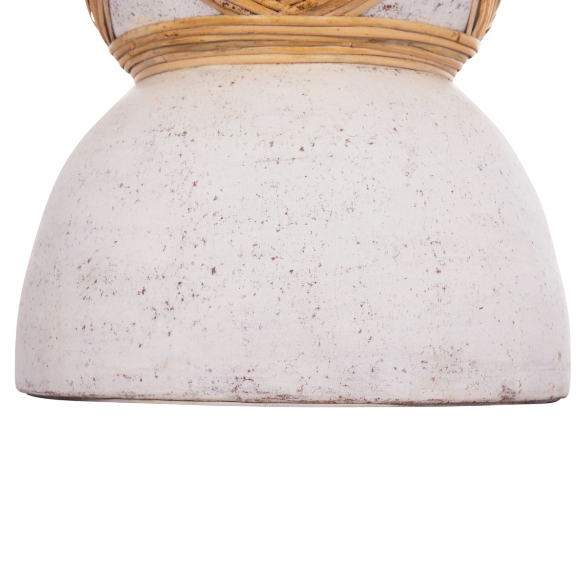 ΔΙΑΚΟΣΜΗΤΙΚΟ ΒΑΖΟ ΔΑΠΕΔΟΥ MAYNARD HM4672.02L FIBER CEMENT ΛΕΥΚΟ--RATTAN Φ32x62.5Υεκ.