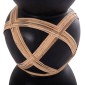 ΔΙΑΚΟΣΜΗΤΙΚΟ ΒΑΖΟ ΔΑΠΕΔΟΥ MAYNARD HM4672.01L FIBER CEMENT ΜΑΥΡΟ-RATTAN Φ32x62.5Υεκ