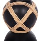 ΔΙΑΚΟΣΜΗΤΙΚΟ ΒΑΖΟ ΔΑΠΕΔΟΥ MAYNARD HM4672.01L FIBER CEMENT ΜΑΥΡΟ-RATTAN Φ32x62.5Υεκ